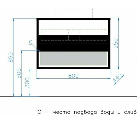 Тумба Style Line "Амстердам 80" со столешницей, белый матовый ЛС-000010042