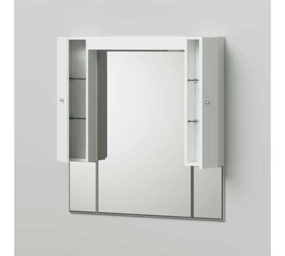 Шкаф зеркало ИТАНА Classic 105 1050x156x1100 Белый глянец 4656755753140