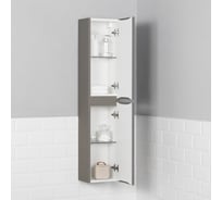 Подвесной пенал ИТАНА Verona 25 250x200x1200 HM-553-1S Смоки софт, серый 4657773601451