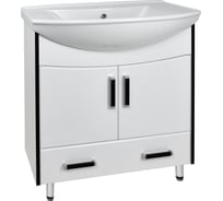 Тумба Doratiz Астра 75 напольная, белая, под умывальник Элеганс 75 9911.031E