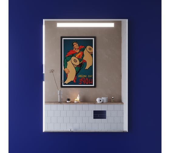 Зеркало IKA Dobi 600x30x800 с подсветкой 4657773602984