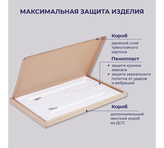 Зеркало с подсветкой ИТАНА Line 2.0 450x24x800 4657773605091