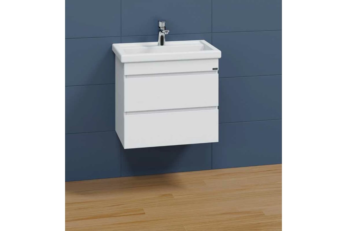Тумба для умывальника СаНта Марс 60 подвесная, 2 ящика, под умывальник ...