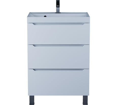 Тумба под раковину для ванной uperwood комнаты Tanos напольная 60 см, белая, 3 ящика 291020329