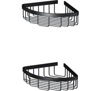 Корзина для душа AM.PM Sense L угловая, двухъярусная, черный A7452222