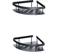 Полка для душа AM.PM Sense L угловая, двухъярусная, черный A7454222