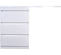 Напольная тумба Style Line "Даллас 120" (3 ящика) Люкс белая PLUS СС-00002272