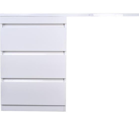 Напольная тумба Style Line "Даллас 120" (3 ящика) Люкс белая PLUS СС-00002272