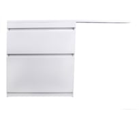 Напольная тумба Style Line "Даллас 140" 2 ящика Люкс белая PLUS СС-00002273