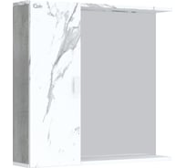 Зеркальный шкаф Onika Марбл 75 мрамор/камень бетонный, универсальный 207524