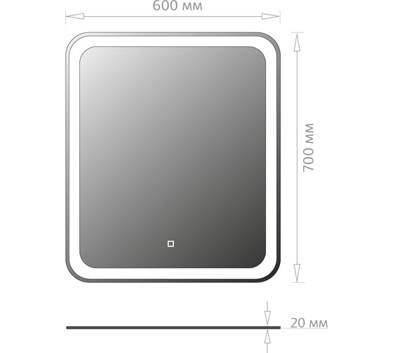Зеркало Onika Магна 60 с LED подсветкой 206085