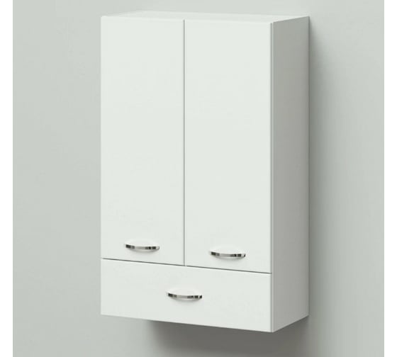 Подвесной шкаф над стиральной машиной IKA Уют 60 600x305x1100 мм., с корзиной, белый глянец 4627189087064