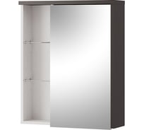 Навесной шкаф с зеркалом LAZURIT Белла 60 белый графит 7086