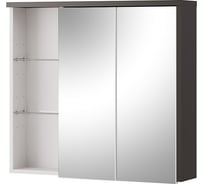 Навесной шкаф с зеркалом LAZURIT Белла 80 белый графит 7087