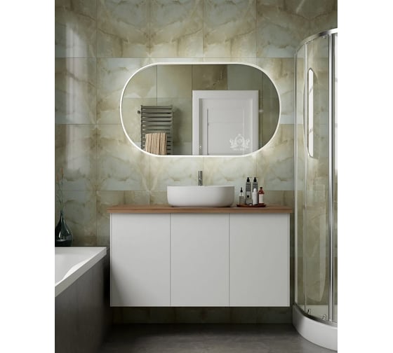 Зеркало с подсветкой Art&Max Bari 700x1200 White AM-Bar-700-1200-DS-F-White