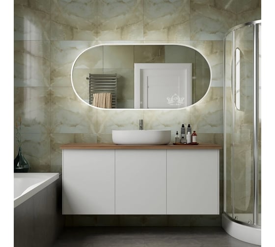 Зеркало с подсветкой Art&Max Bari 700x1500 White AM-Bar-700-1500-DS-F-White