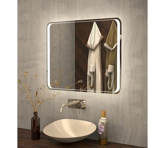 Зеркало с подсветкой Art&Max Elegant 800x800 AM-Ele-800-800-DS-F