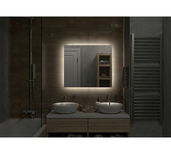 Зеркало с подсветкой Art&Max Perugia 800x800 AM-Per-800-800-DS-F