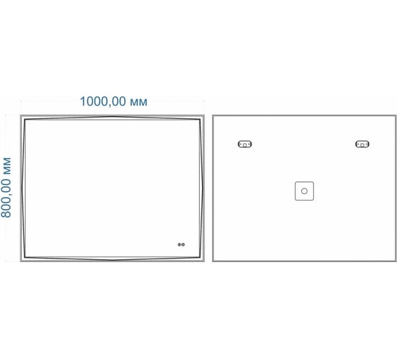Зеркало с подсветкой и подогревом Art&Max Firenze 1000x800 AM-Fir-1000-800-DS-F-H