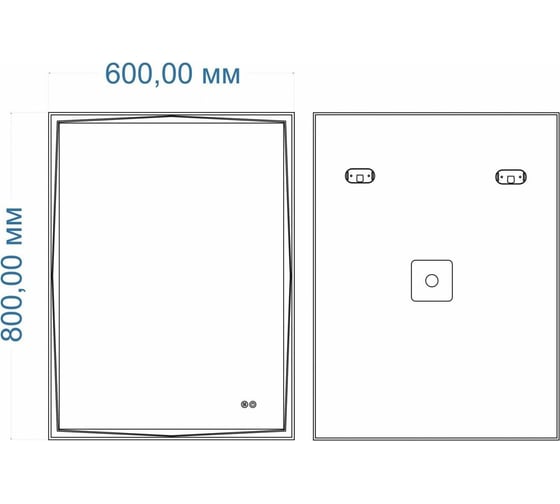 Зеркало с подсветкой и подогревом Art&Max Firenze 600x800 AM-Fir-600-800-DS-F-H