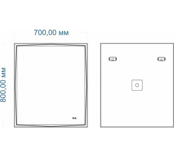 Зеркало с подсветкой и подогревом Art&Max Firenze 700x800 AM-Fir-700-800-DS-F-H