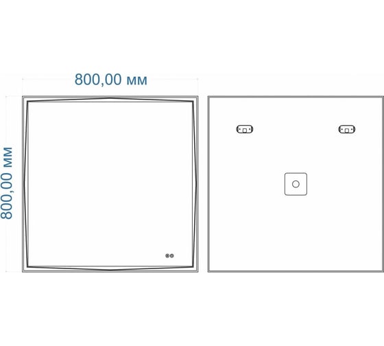 Зеркало с подсветкой и подогревом Art&Max Firenze 800x800 AM-Fir-800-800-DS-F-H