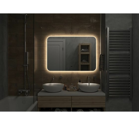 Зеркало с теплой подсветкой Art&Max Ravenna 1000x700 AM-Rav-1000-700-DS-C