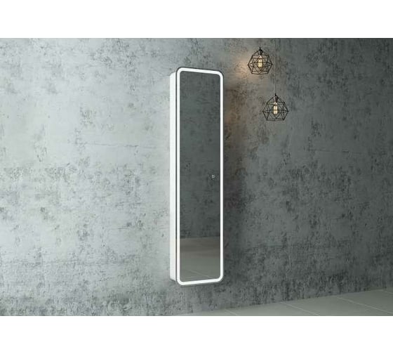 Зеркало-пенал с подсветкой Art&Max PLATINO AM-Pla-400-1600-1D-R-L-DS-F