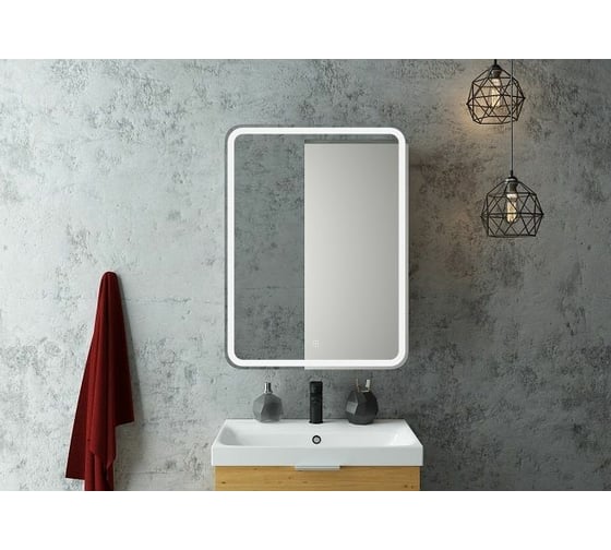 Зеркало-шкаф с подсветкой Art&Max PLATINO AM-Pla-550-800-1D-R-DS-F