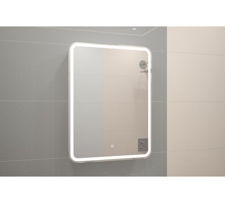 Зеркало-шкаф с подсветкой Art&Max PLATINO AM-Pla-600-800-1D-R-DS-F