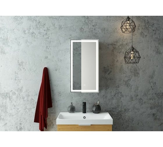 Зеркало-шкаф с подсветкой Art&Max TECHNO AM-Tec-350-650-1D-L-DS-F