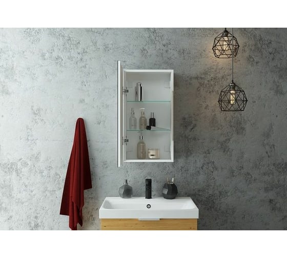 Зеркало-шкаф с подсветкой Art&Max TECHNO AM-Tec-350-650-1D-L-DS-F