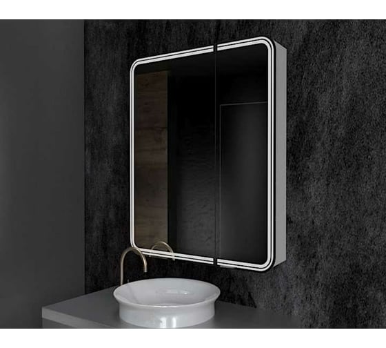 Зеркало-шкаф с подсветкой Art&Max VERONA левый AM-Ver-800-800-2D-L-DS-F