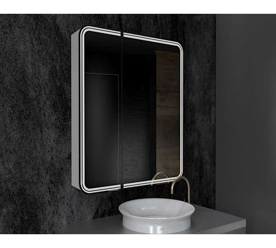 Зеркало-шкаф с подсветкой Art&Max VERONA правый AM-Ver-700-800-2D-R-DS-F
