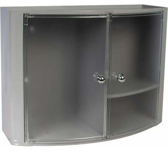 Шкафчик для ванной PRIMANOVA 32x43x17 см (прозрачный-серый) M-08407