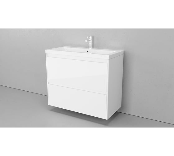 Подвесная тумба Velvex Klaufs 90.2Y.NEW белая tpKLA.90.2Y.NEW-616.216