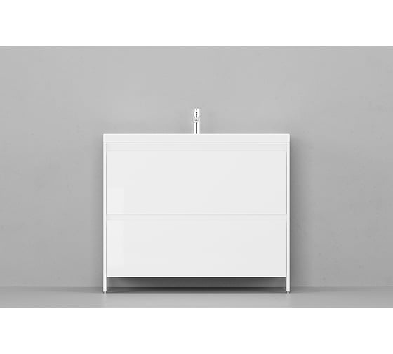 Напольная тумба Velvex Klaufs 100.2Y.NEW белый tnKLA.100.2Y.NEW-616.216