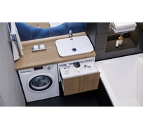 Подвесная тумба Velvex Klaufs 56x50.1Y шатанэ/белый tpKLA.56.50.1Y-617.216