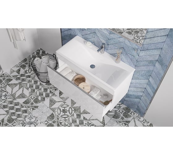 Подвесная тумба Velvex Pulsus 100 Белая tpPUL.100-21