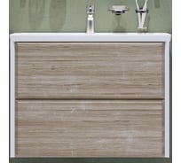 Подвесная тумба Velvex Gesso 80.2Y, белый/дуб сонома tpGES.80.2Y-25.21