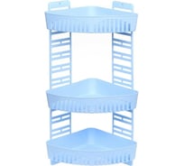 Набор для ванной комнаты Росспласт Премиум Плюс угловой, голубой 523010