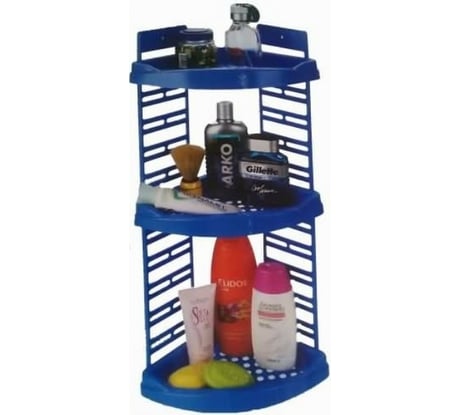 Набор для ванной комнаты Росспласт Элегант Плюс угловой, голубой 523013