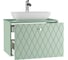 Подвесная тумба Домино ONE 70 под умывальник "Infinity 60" зеленый матовый с двумя ящиками LEVEL LO13501T 3