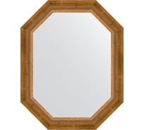 Зеркало в багетной раме EVOFORM состаренная бронза, с плетением 70 мм, 58x73 см BY 7114