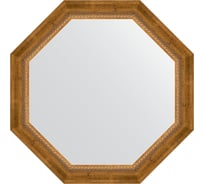 Зеркало в багетной раме EVOFORM состаренная бронза, с плетением 70 мм, 68x68 см BY 7317