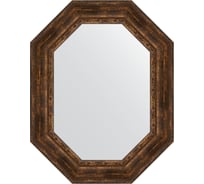 Зеркало в багетной раме EVOFORM состаренное дерево, с орнаментом 120 мм, 72x92 см BY 7271