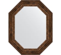 Зеркало в багетной раме EVOFORM состаренное дерево, с орнаментом 120 мм, 82x102 см BY 7272