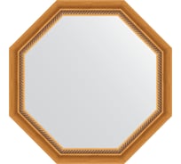 Зеркало в багетной раме EVOFORM состаренное золото, с плетением 70 мм, 73.2x73.2 см BY 3753