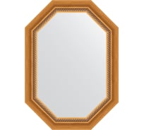 Зеркало в багетной раме EVOFORM состаренное золото, с плетением 70 мм, 53x73 см BY 7105