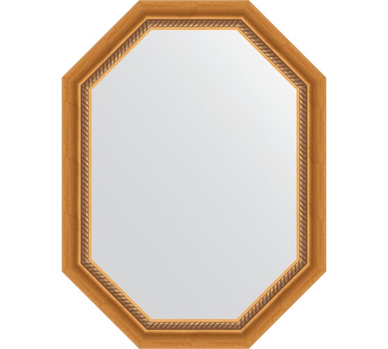 Зеркало в багетной раме EVOFORM состаренное золото, с плетением 70 мм, 63x83 см BY 7107 1